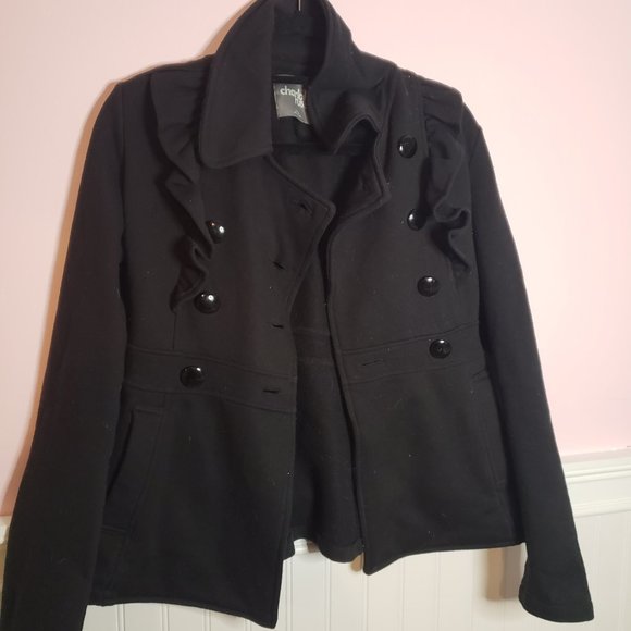 Small Black Charlotte Russe Peacoat - Picture 6 of 7